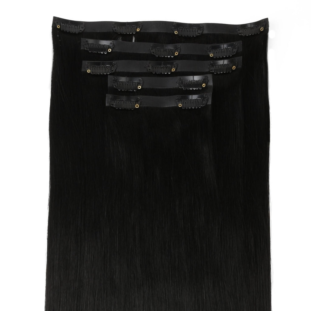 Jet Black Invisible Clip-ins