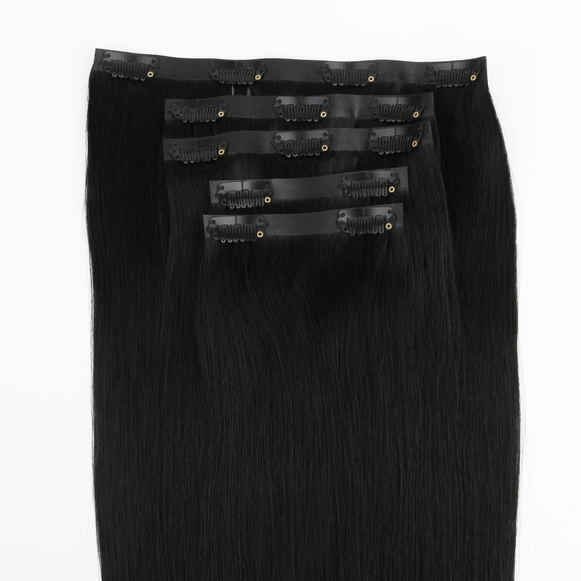 Jet Black Seamless Clip-ins