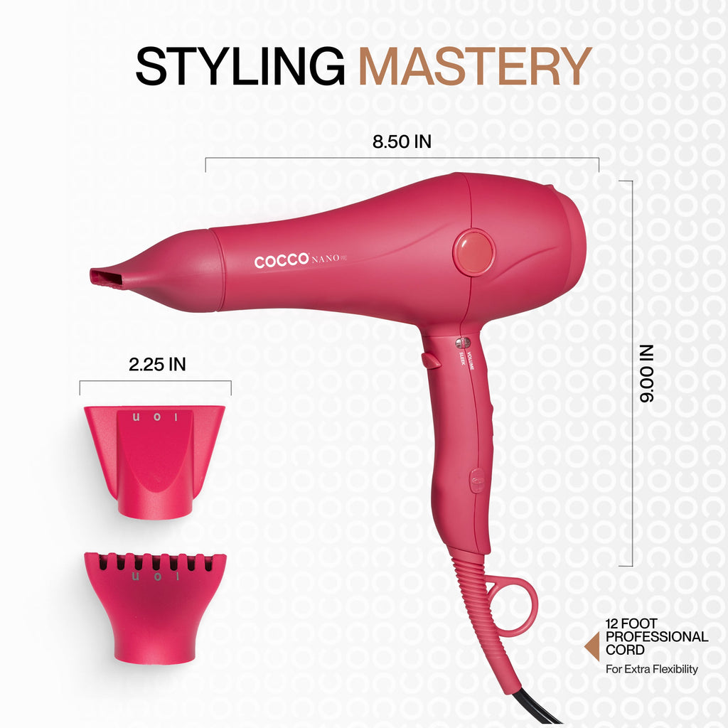 COCCO® Nano Pro Hair Dryer (Pink)